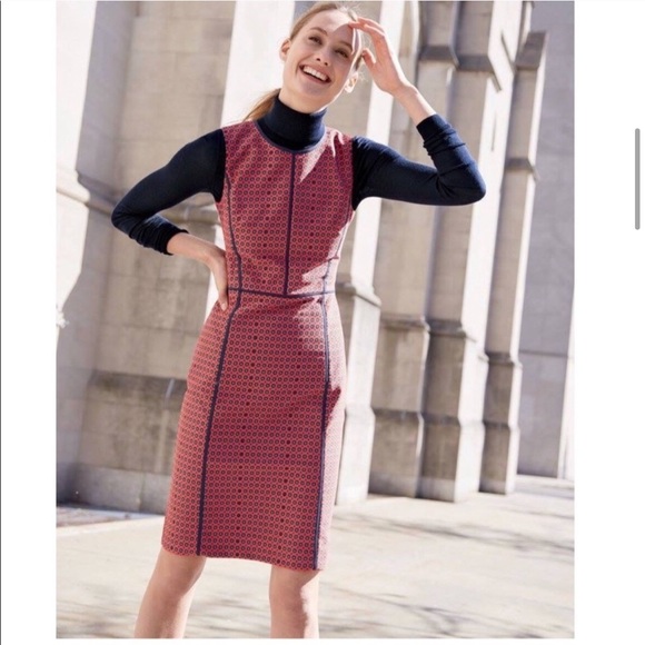 J.Crew Crimson Sheath Dress in Foulard - Picture 3 of 11